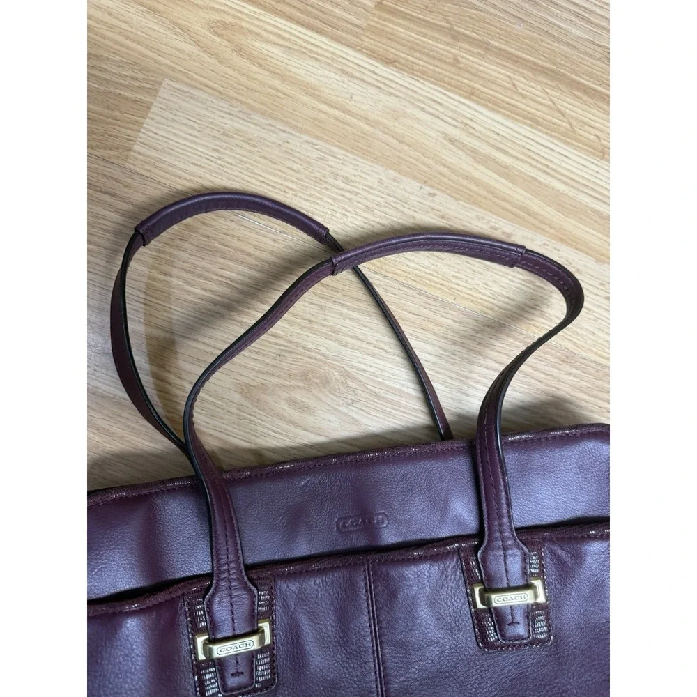 vintage coach  Taylor leather Carry All Satchel  Burgundy